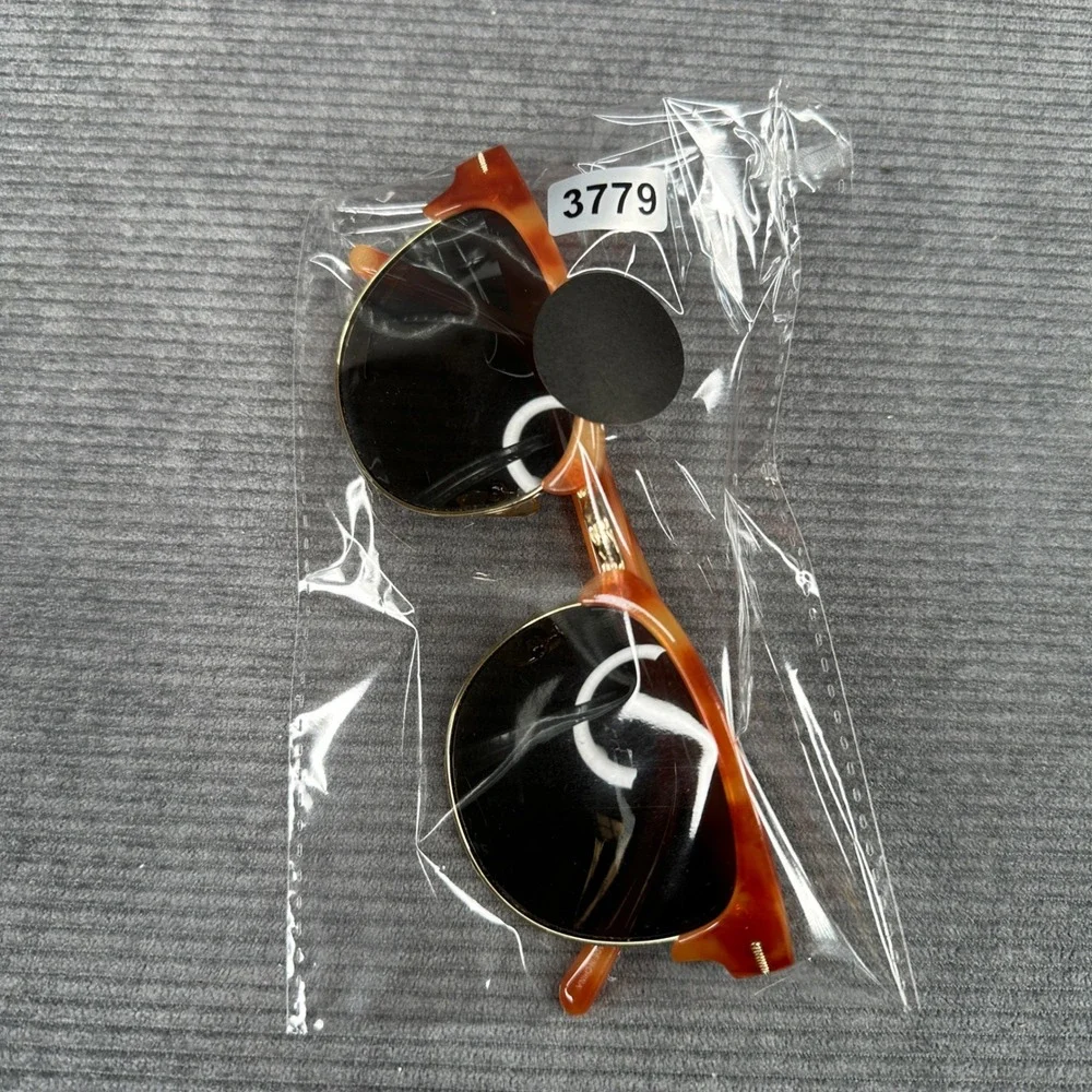 Crap‎ Eyewear The Nudie Club Polarized Y2K Sunglasses Orange Tortoise Gold 52-20